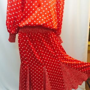 Red Dress (2 piece ) Size Med.